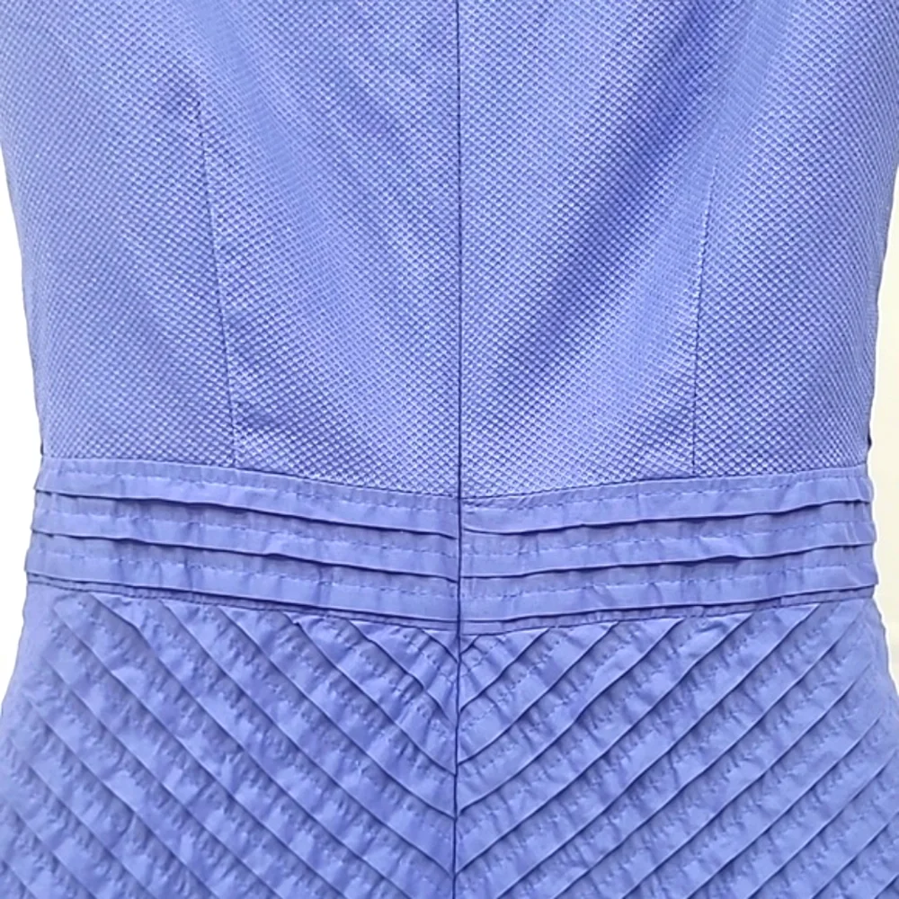 J. Crew Chevron Dress Pleated A Line Plunging V-Neck Sleeveless Above Knee Sz 6